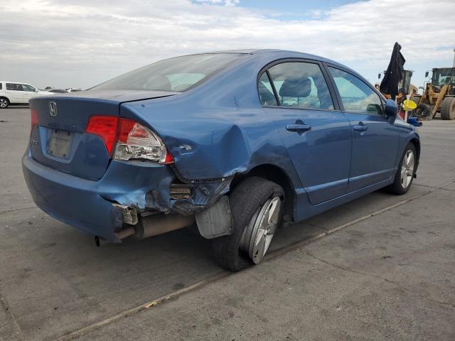 1HGFA16857L085258 - 2007 HONDA CIVIC EX BLUE photo 3