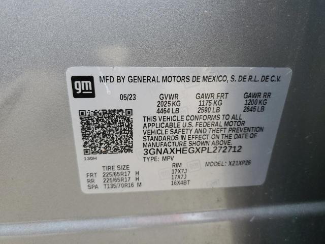 3GNAXHEGXPL272712 - 2023 CHEVROLET EQUINOX LS GRAY photo 14