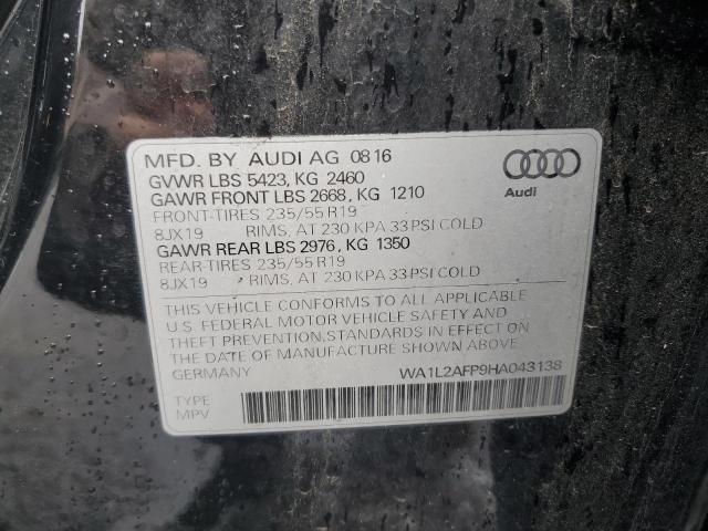 WA1L2AFP9HA043138 - 2017 AUDI Q5 PREMIUM PLUS შავი ფოტო 13