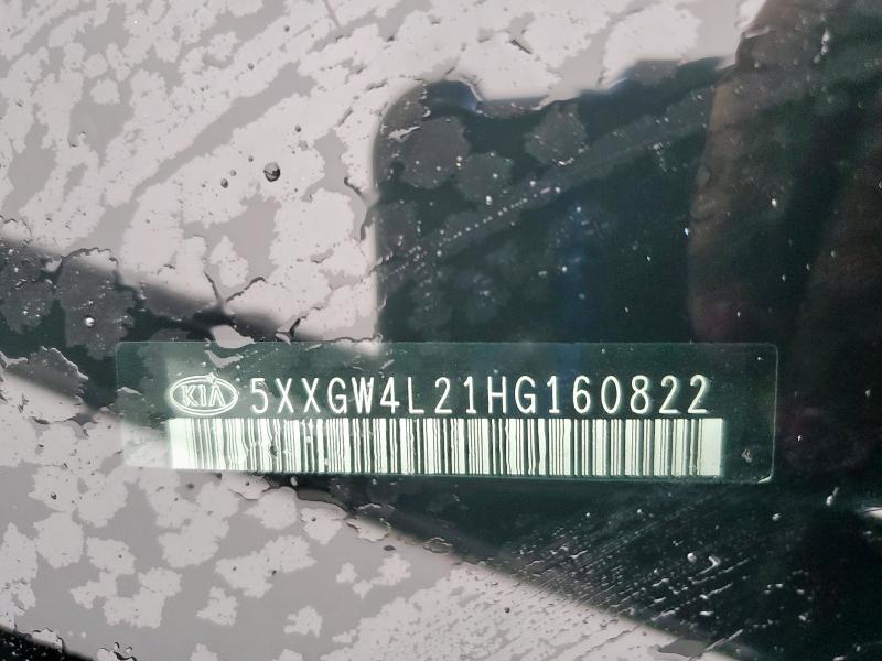 5XXGW4L21HG160822 - 2017 KIA OPTIMA SX გრაფიტი ფოტო 12