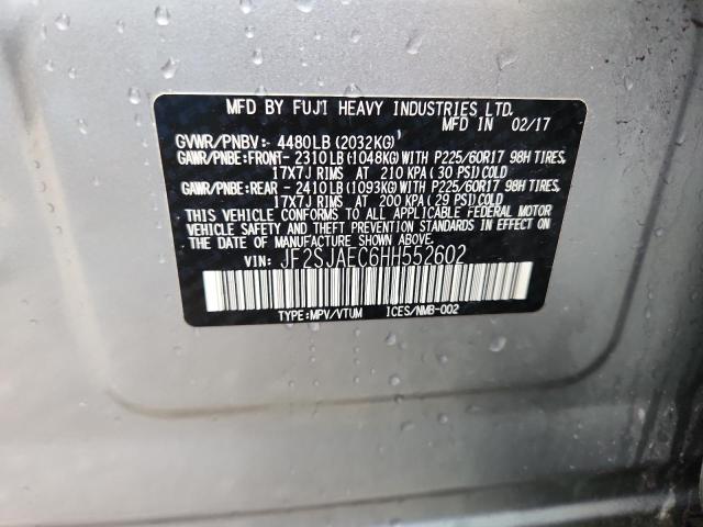 JF2SJAEC6HH552602 - 2017 SUBARU FORESTER 2.5I PREMIUM 银色 照片 13