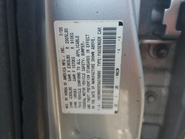 1HGCM66555A076890 - 2005 HONDA ACCORD EX Plata foto 12