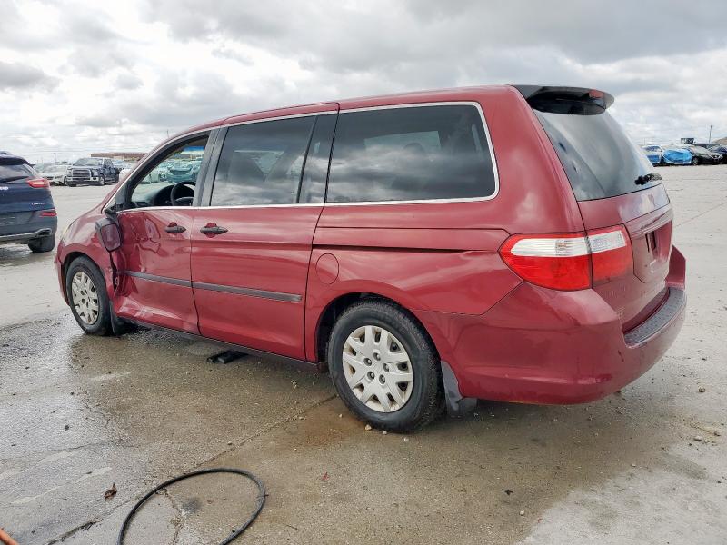 5FNRL38296B114983 - 2006 HONDA ODYSSEY LX ბურგუნდია ფოტო 2