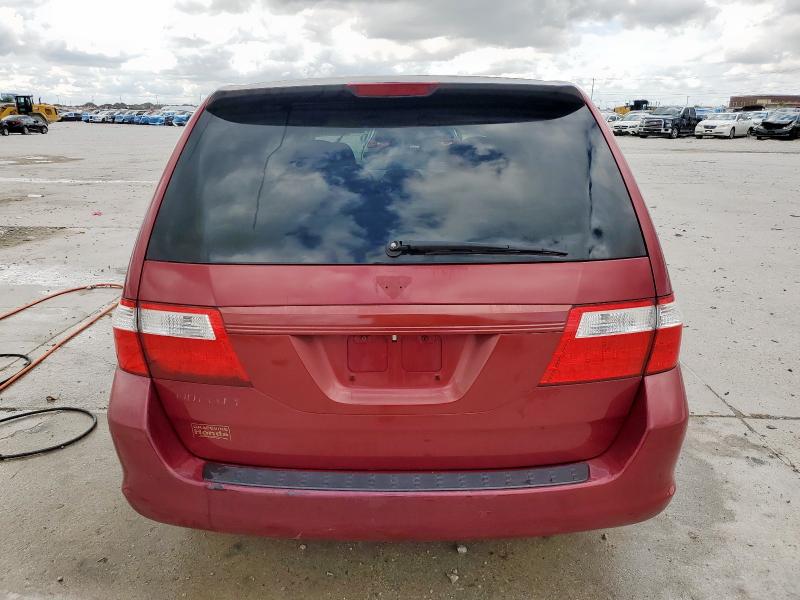 5FNRL38296B114983 - 2006 HONDA ODYSSEY LX ბურგუნდია ფოტო 6