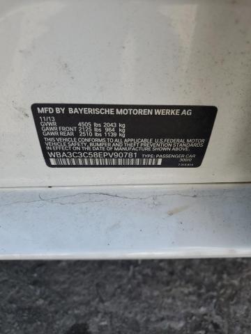 WBA3C3C58EPV90781 - 2014 BMW 320 I XDRIVE WHITE photo 12