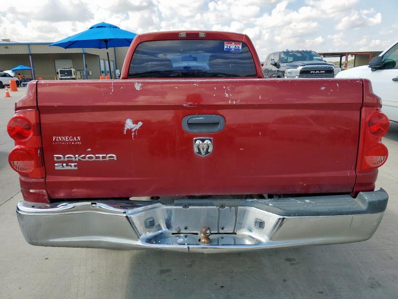 1D7HE42K16S707590 - 2006 DODGE DAKOTA SLT RED photo 6