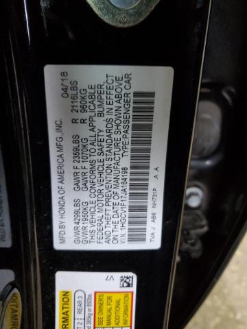 1HGCV1F17JA164198 - 2018 HONDA ACCORD LX BLACK photo 12