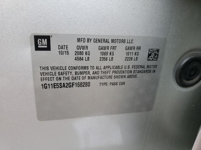 1G11E5SA2GF168280 - 2016 CHEVROLET MALIBU LIM LTZ 银色 照片 13