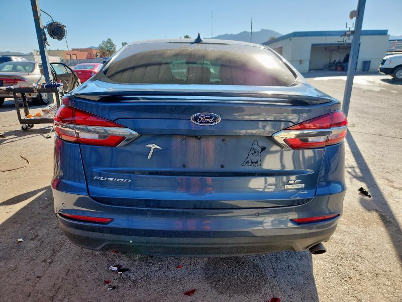 3FA6P0HD6KR133139 - 2019 FORD FUSION SE BLUE photo 6