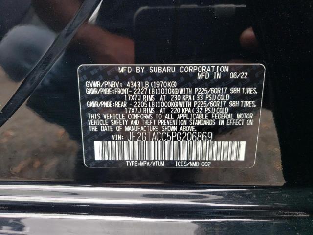 JF2GTACC5PG206869 - 2023 SUBARU CROSSTREK PREMIUM Qara foto 12