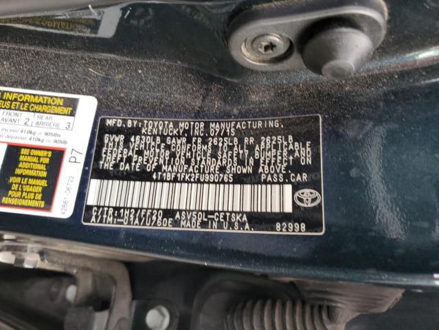 4T1BF1FK2FU990765 - 2015 TOYOTA CAMRY LE BLACK photo 12