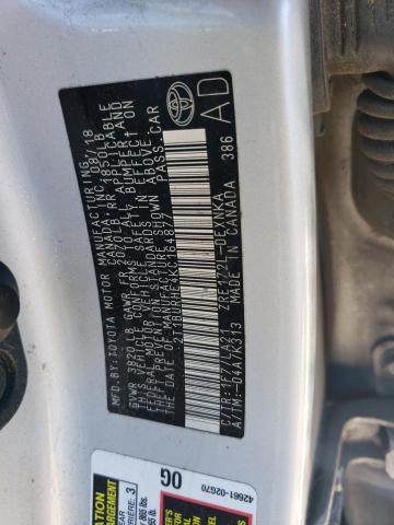 2T1BURHE4KC164877 - 2019 TOYOTA COROLLA L SILVER photo 13