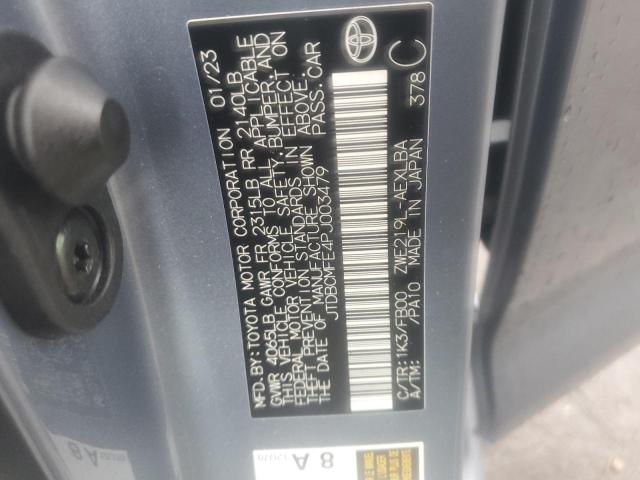 JTDBCMFE4PJ003479 - 2023 TOYOTA COROLLA LE Blau Foto 12