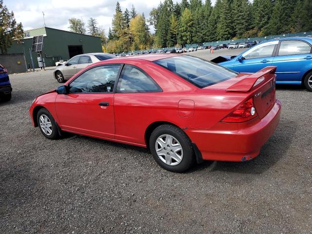 1HGEM21174L062532 - 2004 HONDA CIVIC DX VP Czerwony zdjęcie 2