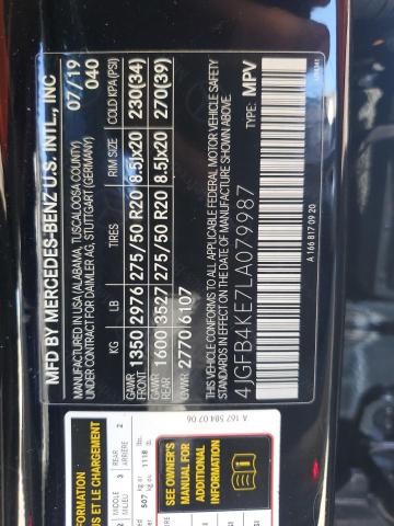 4JGFB4KE7LA079987 - 2020 MERCEDES-BENZ GLE 350 4MATIC BLACK photo 13