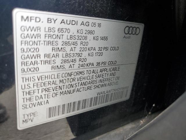 WA1LAAF7XHD018993 - 2017 AUDI Q7 PREMIUM PLUS 黑色 照片 13