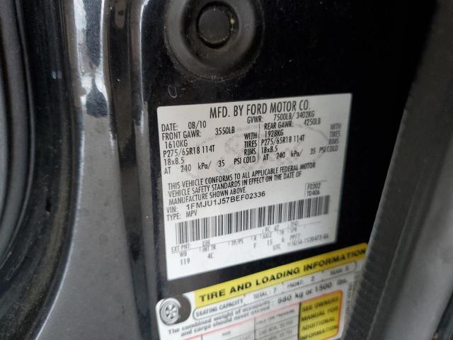 1FMJU1J57BEF02336 - 2011 FORD EXPEDITION XLT BLACK photo 13