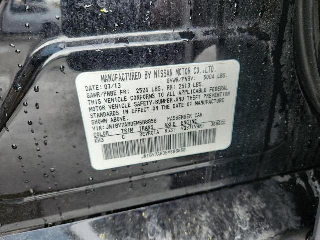 JN1BV7AR0EM688858 - 2014 INFINITI Q50 BASE BLACK photo 12