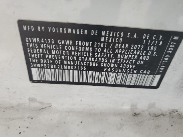 3VWEB7BU2LM003165 - 2020 VOLKSWAGEN JETTA SEL WHITE photo 13