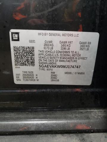 5GAEVAKW0MJ174747 - 2021 BUICK ENCLAVE ESSENCE 黑色 照片 14