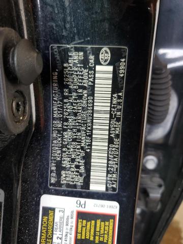 4T1BF1FK8HU386690 - 2017 TOYOTA CAMRY LE BLACK photo 12