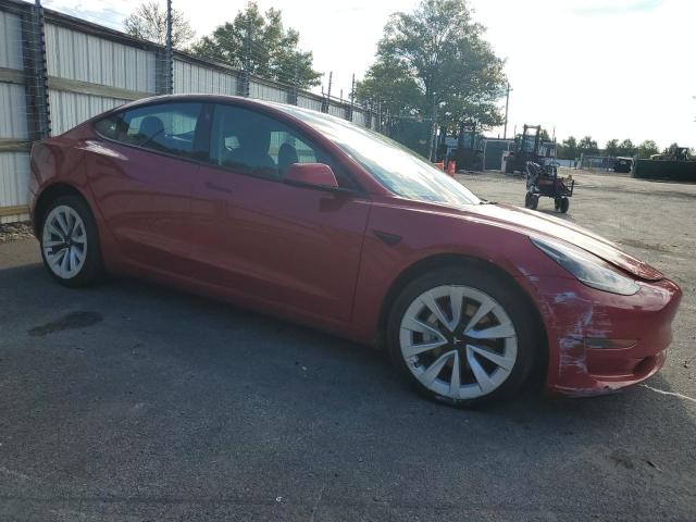 5YJ3E1EA3NF368638 - 2022 TESLA MODEL 3 RED photo 4