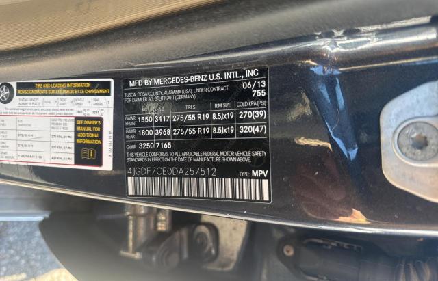 4JGDF7CE0DA257512 - 2013 MERZ GL 450 4MATIC Синий фото 10