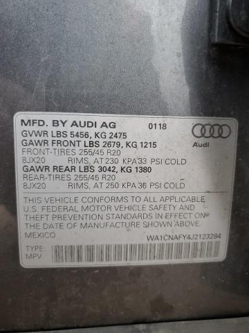 WA1CNAFY4J2123284 - 2018 AUDI Q5 PRESTIGE 灰色 照片 13