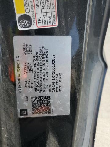 1G1FH1R72L0102857 - 2020 CHEVROLET CAMARO SS BLACK photo 12