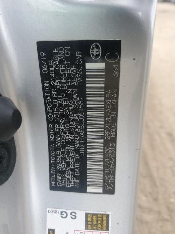 JTDEPRAE5LJ051587 - 2020 TOYOTA COROLLA LE ვერცხლისფერი ფოტო 12