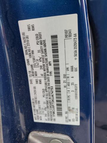 1FMCU0F73KUA74753 - 2019 FORD ESCAPE S أزرق صورة 13