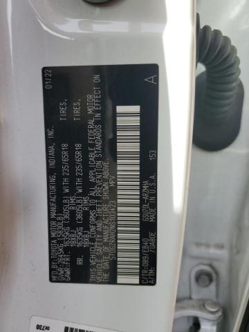 5TDGZRAH2NS103423 - 2022 TOYOTA HIGHLANDER XLE Blanc photo 14