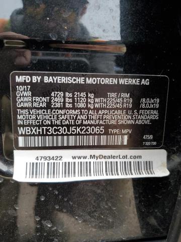 WBXHT3C30J5K23065 - 2018 BMW X1 XDRIVE28I BLACK photo 13