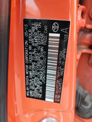 JTDKDTB37D1042719 - 2013 TOYOTA PRIUS C Narıncı foto 13