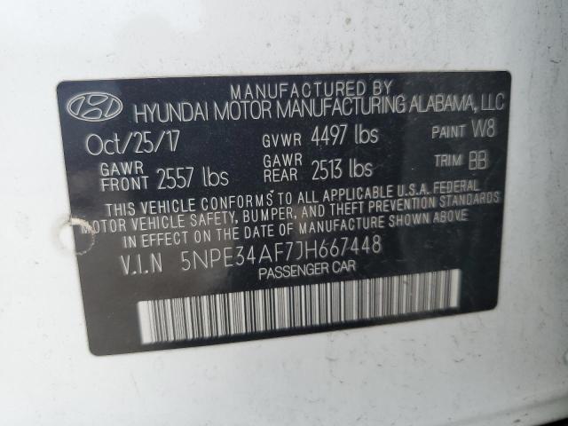 5NPE34AF7JH667448 - 2018 HYUNDAI SONATA SPORT WHITE photo 12