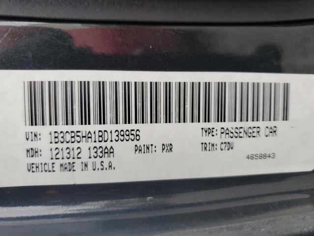 1B3CB5HA1BD139956 - 2011 DODGE CALIBER HEAT BLACK photo 14