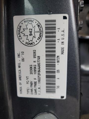 1HGCP2F84AA807748 - 2010 HONDA ACCORD EXL GRAY photo 12