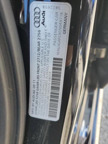 WAUJGAFCXCN049718 - 2012 AUDI A6 PRESTIGE Qara foto 12