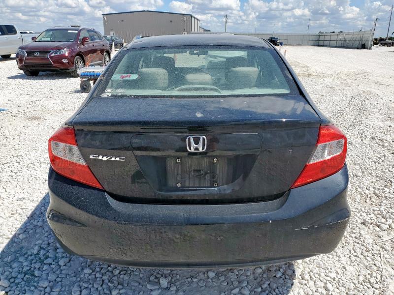 19XFB2F59CE044383 - 2012 HONDA CIVIC LX BLACK photo 6