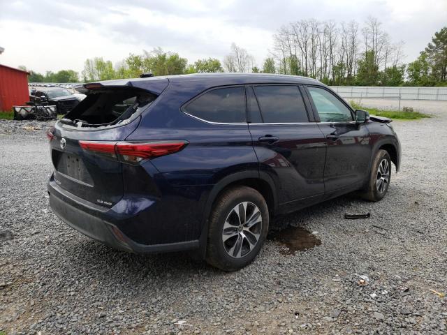 5TDGZRBH2NS247164 - 2022 TOYOTA HIGHLANDER XLE Blau Foto 6