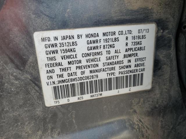 JHMGE8H53DC062879 - 2013 HONDA FIT SPORT 银色 照片 12