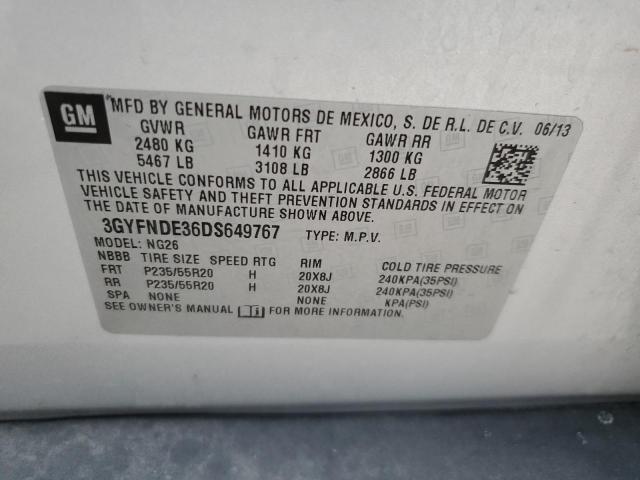 3GYFNDE36DS649767 - 2013 CADILLAC SRX PERFORMANCE COLLECTION Argent photo 13