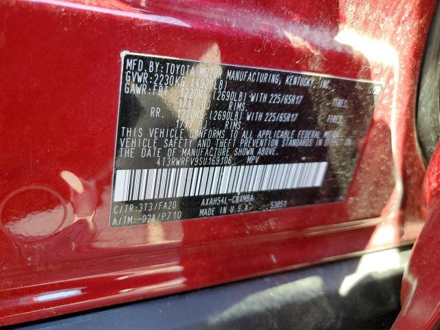 4T3RWRFV9SU169106 - 2025 TOYOTA RAV4 XLE RED photo 14