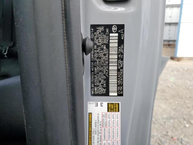 JTKJF5C74E3086307 - 2014 TOYOTA SCION TC GRAY photo 13