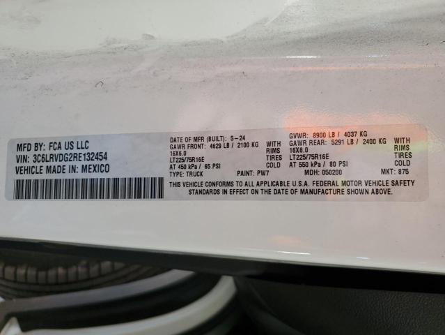 3C6LRVDG2RE132454 - 2024 RAM PROMASTER 2500 HIGH Blanc photo 14