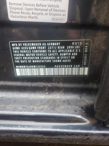 WVWNM7AJ0DW122323 - 2013 VOLKSWAGEN GOLF أزرق صورة 12