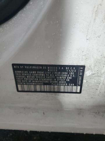 3VW7M7BU4RM030993 - 2024 VOLKSWAGEN JETTA SE WHITE photo 12