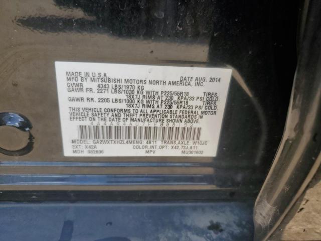 4A4AR4AU7FE008152 - 2015 MITSUBISHI OUTLANDER SE 黑色 照片 12