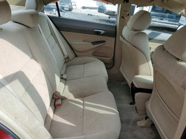 1HGFA165X6L022970 - 2006 HONDA CIVIC LX RED photo 10