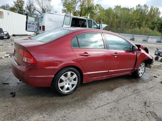 1HGFA165X6L022970 - 2006 HONDA CIVIC LX RED photo 3